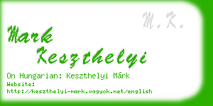 mark keszthelyi business card